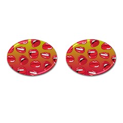 Hot Lips Cufflinks (oval) by ExtraGoodSauce