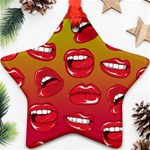 Hot Lips Star Ornament (Two Sides) Front