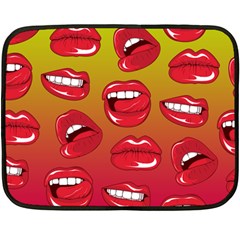 Hot Lips Double Sided Fleece Blanket (mini)  by ExtraGoodSauce