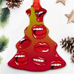 Hot Lips Christmas Tree Ornament (Two Sides) Front