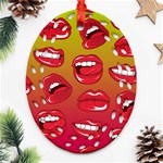 Hot Lips Ornament (Oval Filigree) Front