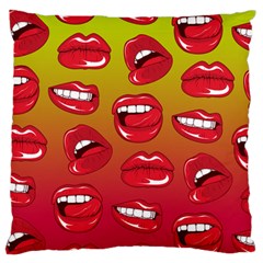 Hot Lips Standard Flano Cushion Case (two Sides) by ExtraGoodSauce