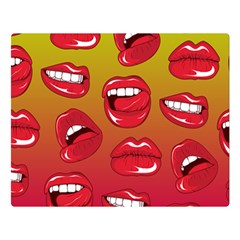 Hot Lips Double Sided Flano Blanket (large)  by ExtraGoodSauce