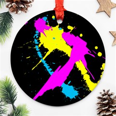 Splatter Splatter Ornament (round) by ExtraGoodSauce