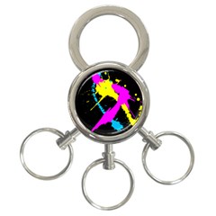 Splatter Splatter 3-ring Key Chain by ExtraGoodSauce