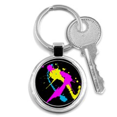 Splatter Splatter Key Chain (round) by ExtraGoodSauce