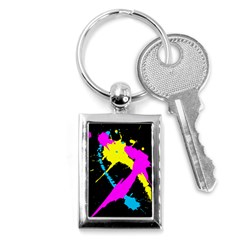 Splatter Splatter Key Chain (rectangle) by ExtraGoodSauce