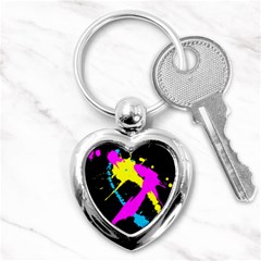 Splatter Splatter Key Chain (heart) by ExtraGoodSauce