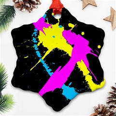 Splatter Splatter Ornament (snowflake) by ExtraGoodSauce