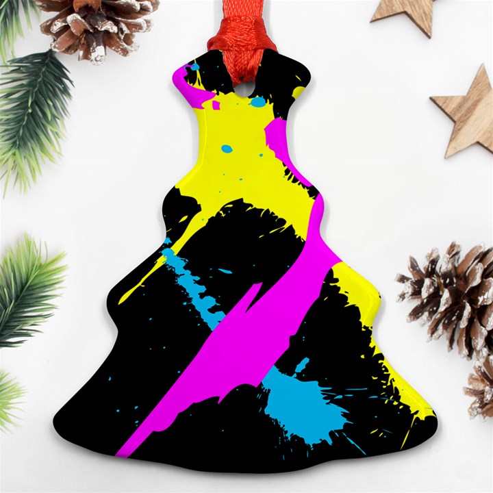 Splatter Splatter Ornament (Christmas Tree) 