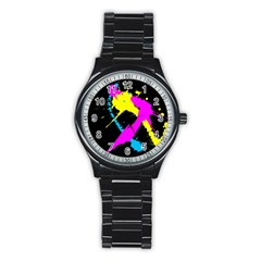 Splatter Splatter Stainless Steel Round Watch by ExtraGoodSauce