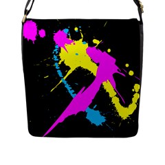 Splatter Splatter Flap Closure Messenger Bag (l)