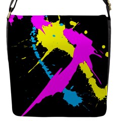 Splatter Splatter Flap Closure Messenger Bag (s)