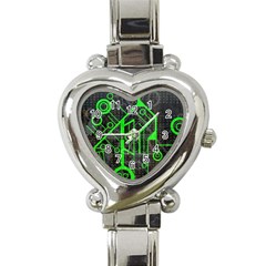 Tech Heart Italian Charm Watch by ExtraAwesomeSauce