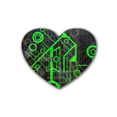 Tech Rubber Coaster (heart)  by ExtraGoodSauce