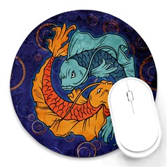 Koi Fish Round Mousepads by ExtraGoodSauce