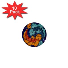 Koi Fish 1  Mini Buttons (10 Pack) 