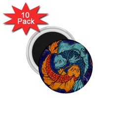 Koi Fish 1 75  Magnets (10 Pack) 