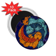 Koi Fish 2 25  Magnets (10 Pack) 