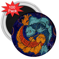 Koi Fish 3  Magnets (100 Pack) by ExtraGoodSauce