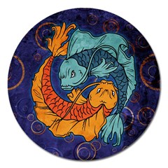 Koi Fish Magnet 5  (round) by ExtraGoodSauce