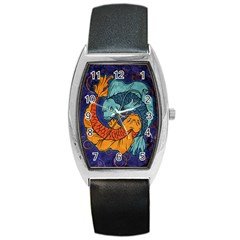 Koi Fish Barrel Style Metal Watch by ExtraAwesomeSauce