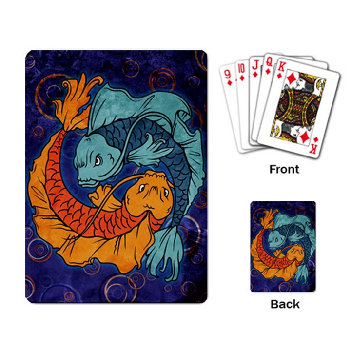 Koi Fish Playing Cards Single Design (Rectangle)