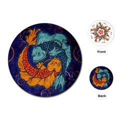 Koi Fish Playing Cards Single Design (round) by ExtraAwesomeSauce