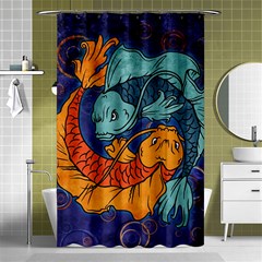 Koi Fish Shower Curtain 48  X 72  (small)  by ExtraGoodSauce