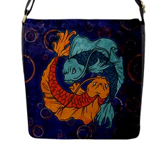 Koi Fish Flap Closure Messenger Bag (l) by ExtraAwesomeSauce