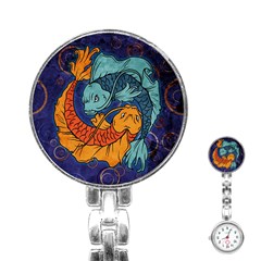 Koi Fish Stainless Steel Nurses Watch by ExtraAwesomeSauce