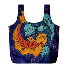 Koi Fish Full Print Recycle Bag (l) by ExtraAwesomeSauce