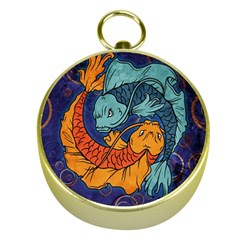 Koi Fish Gold Compasses by ExtraAwesomeSauce