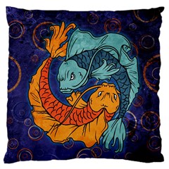 Koi Fish Standard Flano Cushion Case (one Side) by ExtraAwesomeSauce