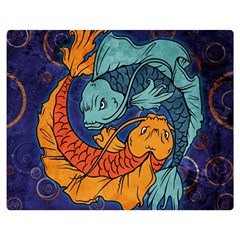 Koi Fish Double Sided Flano Blanket (medium)  by ExtraGoodSauce