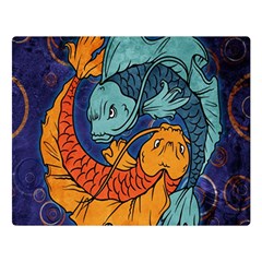 Koi Fish Double Sided Flano Blanket (large)  by ExtraGoodSauce