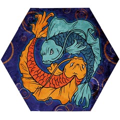 Koi Fish Wooden Puzzle Hexagon by ExtraAwesomeSauce