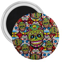 Sugar Skulls 3  Magnets by ExtraGoodSauce