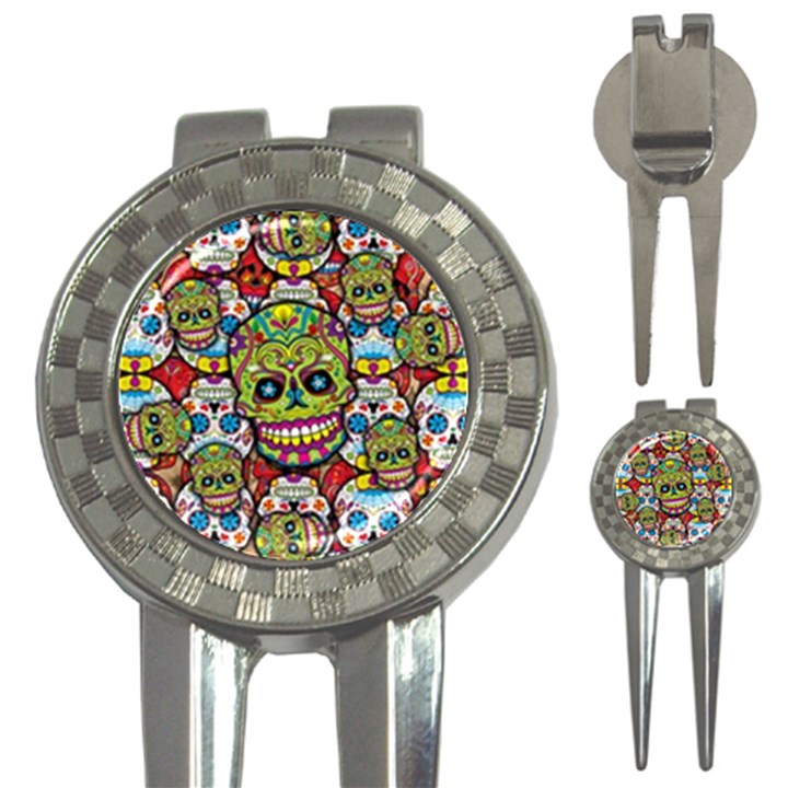 Sugar Skulls 3-in-1 Golf Divots