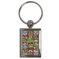 Sugar Skulls Key Chain (rectangle) by ExtraGoodSauce