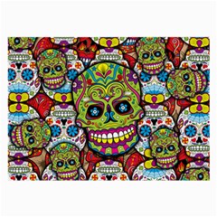 Sugar Skulls Large Glasses Cloth (2 Sides) by ExtraGoodSauce