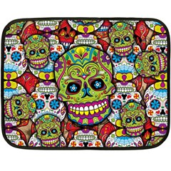 Sugar Skulls Fleece Blanket (mini) by ExtraGoodSauce