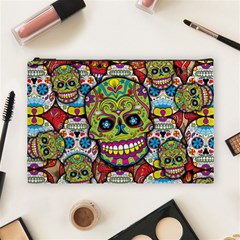 Sugar Skulls Cosmetic Bag (large) by ExtraGoodSauce