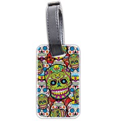 Sugar Skulls Luggage Tag (two Sides) by ExtraGoodSauce