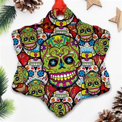 Sugar Skulls Ornament (snowflake) by ExtraGoodSauce