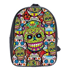 Sugar Skulls School Bag (xl) by ExtraGoodSauce