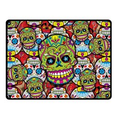 Sugar Skulls Double Sided Fleece Blanket (small)  by ExtraGoodSauce