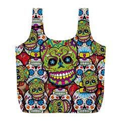 Sugar Skulls Full Print Recycle Bag (l) by ExtraGoodSauce