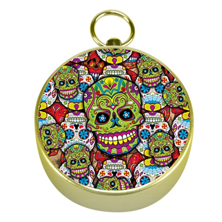 Sugar Skulls Gold Compasses