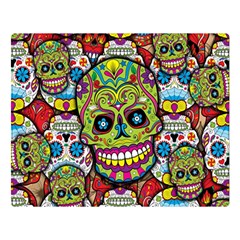 Sugar Skulls Double Sided Flano Blanket (large)  by ExtraGoodSauce